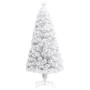 Albero Natale Preilluminato Bianco 120 cm in Fibra Ottica