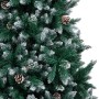 Albero di Natale Artificiale con Pigne e Neve Bianca 210 cm