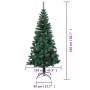 Albero di Natale Artificiale Punte Iridescenti Verde 210 cm PVC