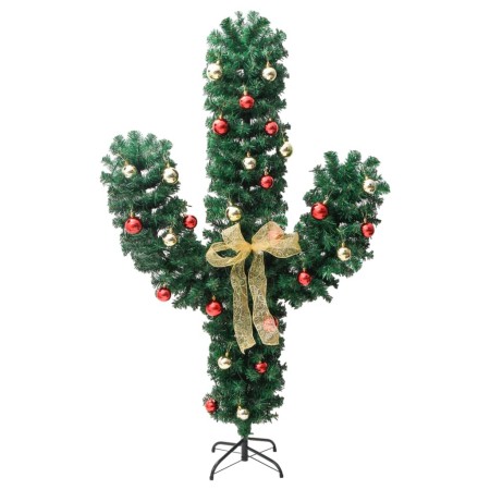 Cactus di Natale con Base e LED Verde 150 cm PVC