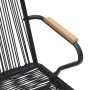 Set da Pranzo da Giardino 3 pz Nero in Rattan PVC