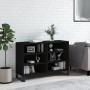 Credenza Nera 103,5x35x70 cm in Legno Multistrato