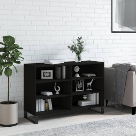 Credenza Nera 103,5x35x70 cm in Legno Multistrato