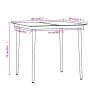 Set da Pranzo da Giardino 5 pz con Cuscini Grigio e Nero
