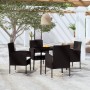 Set da Pranzo da Giardino 5 pz Nero