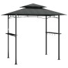 Gazebo Barbecue Ripiani Laterali Antracite 240x150x243 Acciaio