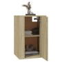 Mobile Porta TV a Parete Rovere Sonoma 40x34,5x60 cm