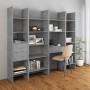 Libreria Grigio Cemento 40x35x180 cm in Legno Multistrato