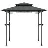 Gazebo Barbecue Ripiani Laterali Antracite 240x150x243 Acciaio