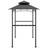 Gazebo Barbecue Ripiani Laterali Antracite 240x150x243 Acciaio