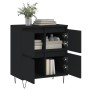 Credenza Nero 60x35x70 cm in Legno Multistrato