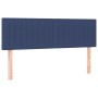 Letto a Molle con Materasso e LED Blu 140x190 cm in Tessuto