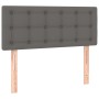 Giroletto Molle con Materasso e LED Grigio 90x200cm Similpelle