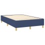 Letto a Molle con Materasso e LED Blu 120x200cm in Tessuto