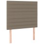 Letto a Molle con Materasso e LED Tortora 90x200 cm in Tessuto