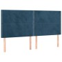 Letto a Molle con Materasso e LED Blu Scuro 180x200 cm