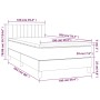 Giroletto a Molle con Materasso Crema 100x200 cm in Tessuto