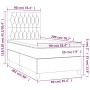 Giroletto a Molle con Materasso Tortora 90x200 cm inTessuto