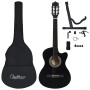 Set Chitarra Classica Western 12 pz con 6 Corde Nera 38"