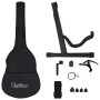 Set Chitarra Classica Western 12 pz con 6 Corde Nera 38"