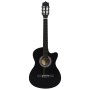 Set Chitarra Classica Western 12 pz con 6 Corde Nera 38"