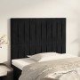 Testiere 2 pz Nere 100x5x78/88 cm in Velluto