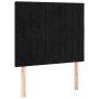 Testiere 2 pz Nere 100x5x78/88 cm in Velluto