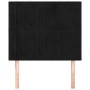 Testiere 2 pz Nere 100x5x78/88 cm in Velluto