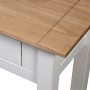 Tavolo Consolle Bianco 110x40x72 cm Legno Massello Pino Panama