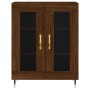 Credenza Rovere Marrone 69,5x34x180 cm in Legno Multistrato