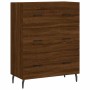 Credenza Rovere Marrone 69,5x34x180 cm in Legno Multistrato