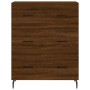 Credenza Rovere Marrone 69,5x34x180 cm in Legno Multistrato