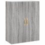 Credenza Grigio Sonoma 69,5x34x180 cm in Legno Multistrato