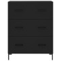 Credenza Nera 69,5x34x180 cm in Legno Multistrato