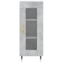 Credenza Grigio Cemento 34,5x34x180 cm in Legno Multistrato