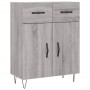 Credenza Grigio Sonoma 69,5x34x180 cm in Legno Multistrato