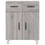 Credenza Grigio Sonoma 69,5x34x180 cm in Legno Multistrato