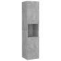 Mobile da Bagno Grigio Cemento 30x30x130 cm Legno Multistrato