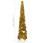 Albero di Natale Artificiale Apribile Dorato 120 cm PET