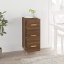 Credenza Rovere Marrone 34,5x34x90 cm in Legno Multistrato