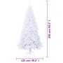 Albero di Natale Artificiale con Rami Spessi Bianco 240 cm PVC