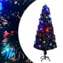 Albero di Natale Preilluminato con Supporto 240 cm Fibra Ottica