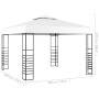 Gazebo da Giardino 3x3 m Bianco