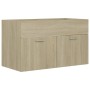 Mobile Sottolavabo Rovere Sonoma 80x38,5x46cm Legno Multistrato