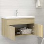 Mobile Sottolavabo Rovere Sonoma 80x38,5x46cm Legno Multistrato