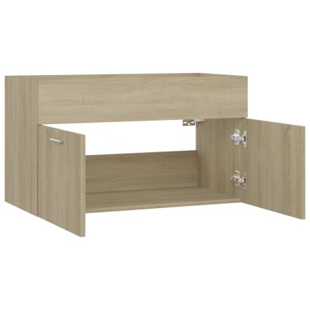 Mobile Sottolavabo Rovere Sonoma 80x38,5x46cm Legno Multistrato