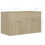 Mobile Sottolavabo Rovere Sonoma 80x38,5x46cm Legno Multistrato