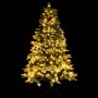 Albero di Natale Preilluminato con Pigne Verde 195 cm PVC e PE