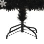 Albero Natale con Fiocchi di Neve a LED Nero 120cm Fibra Ottica