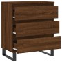 Credenza Rovere Marrone 60x35x70 cm in Legno Multistrato